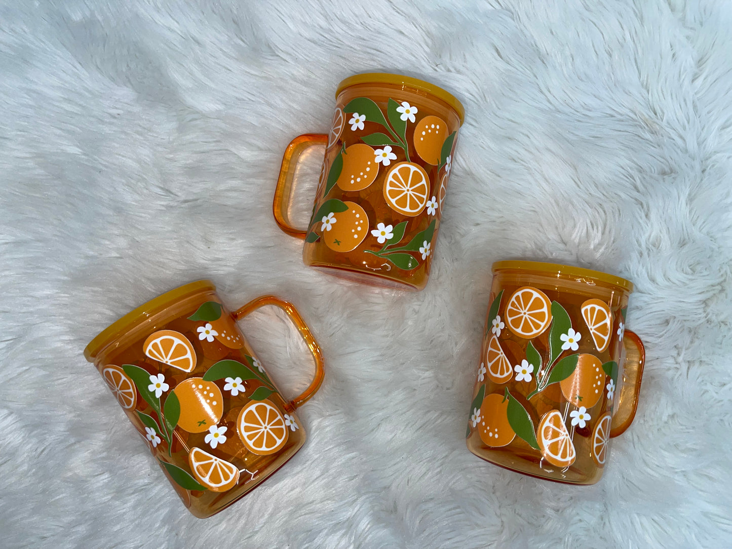Cute Orange Jelly Glass Mug