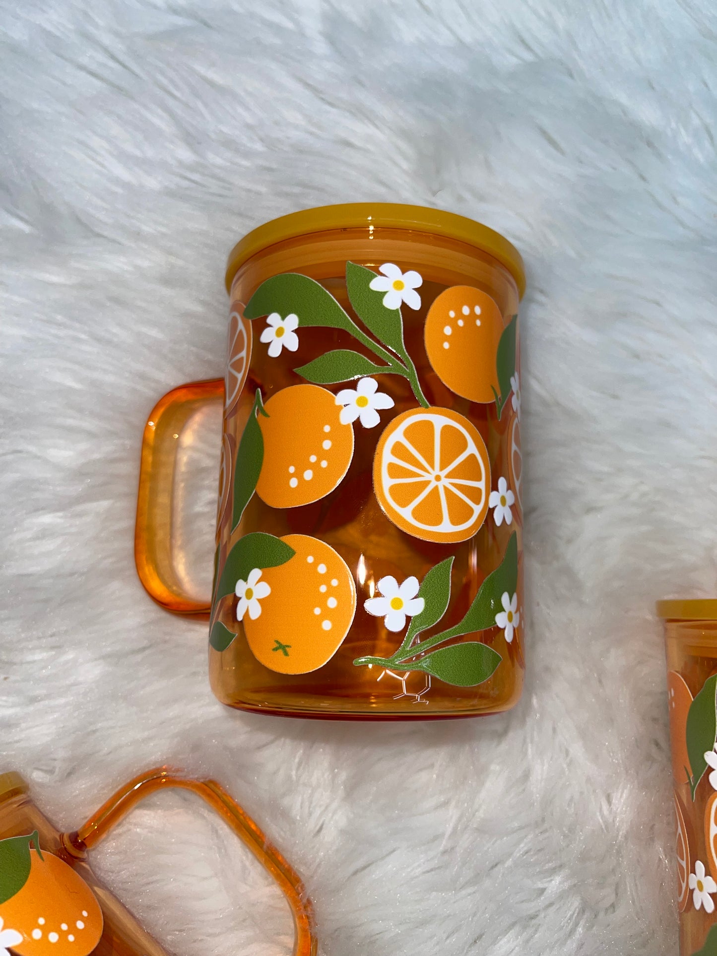 Cute Orange Jelly Glass Mug