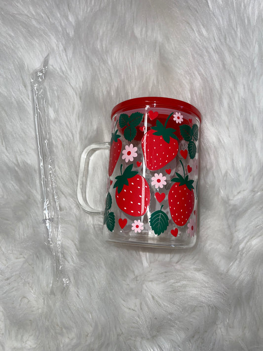 Strawberry Glass Mug