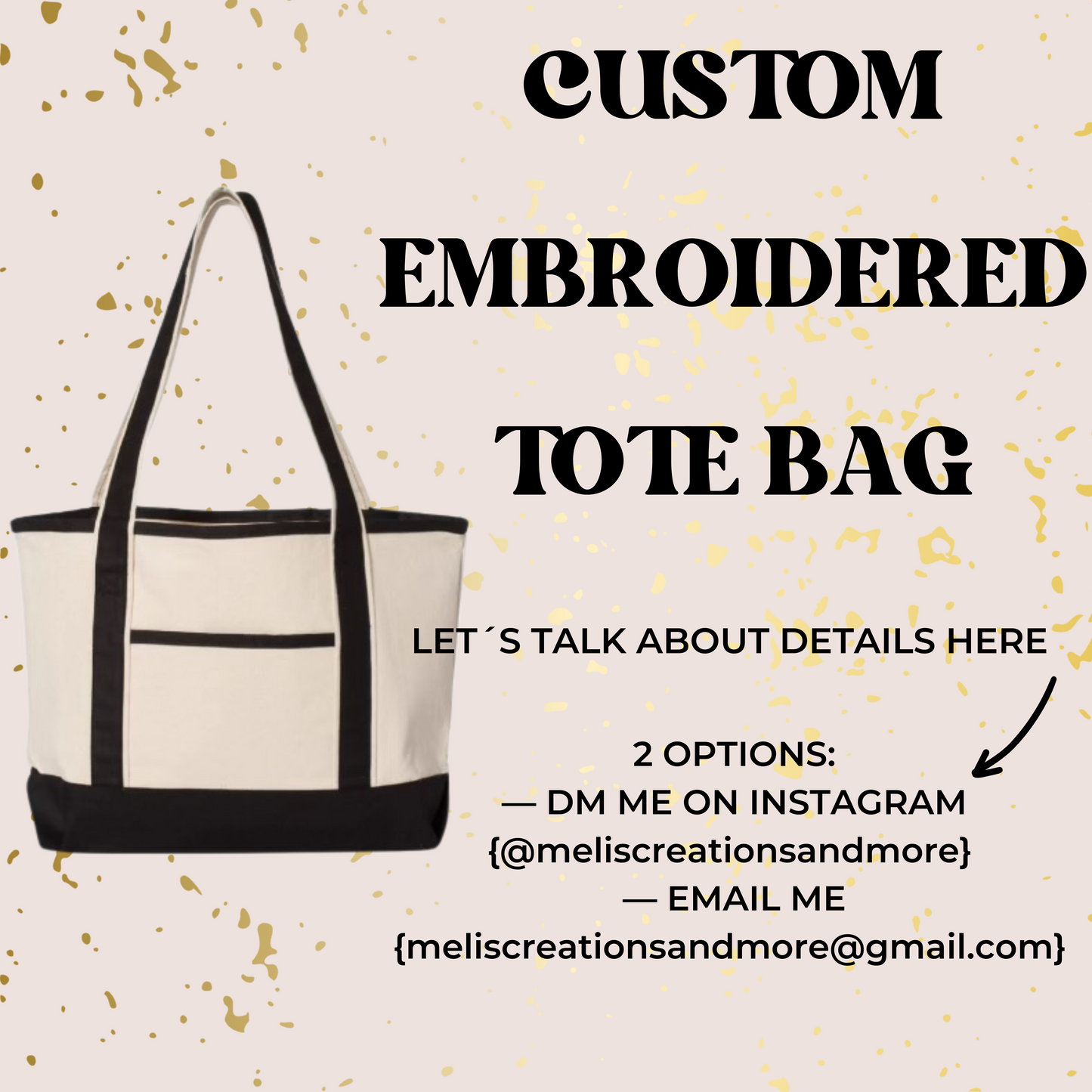 Custom Embroidered Tote Bag