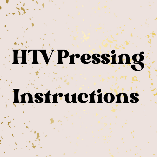 HTV Pressing Instructions