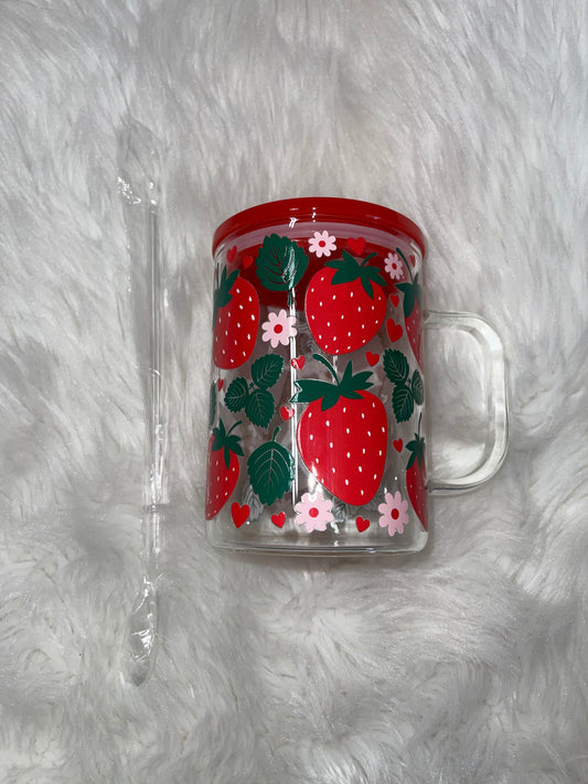 Strawberry Glass Mug