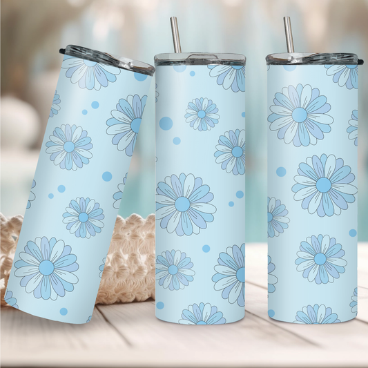 Retro Blue Flowers