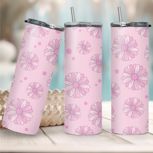 Retro Dark Pink Flowers