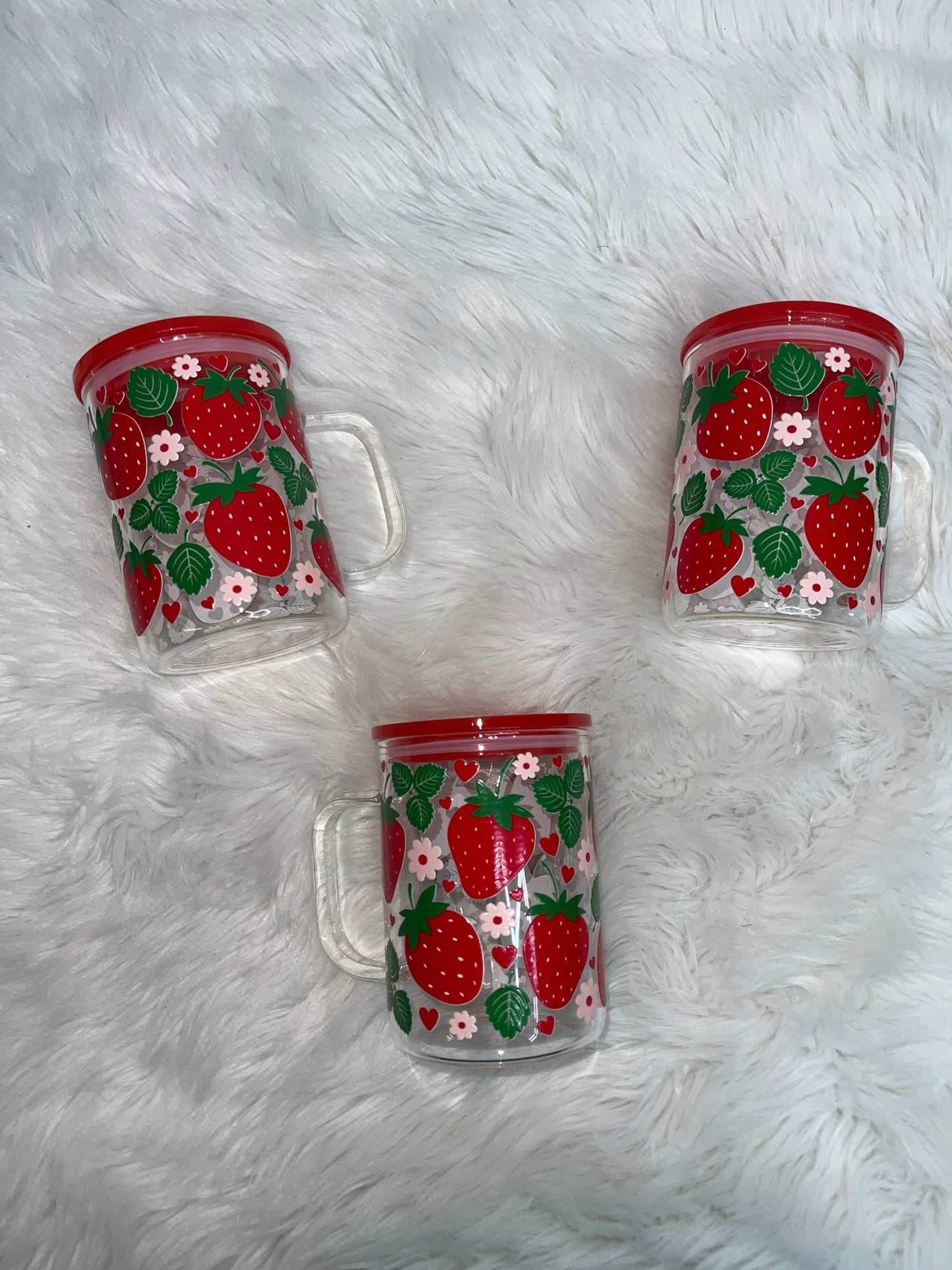 Strawberry Glass Mug