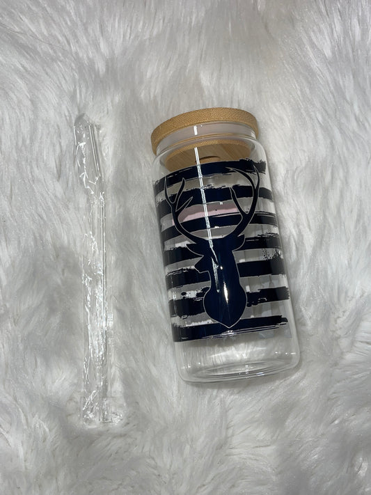 Deer Flag Glass Cup