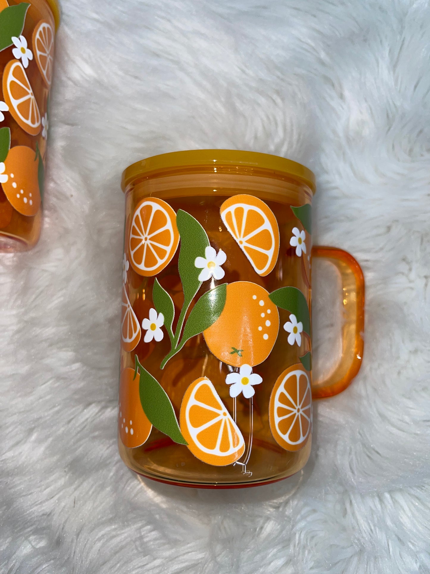 Cute Orange Jelly Glass Mug