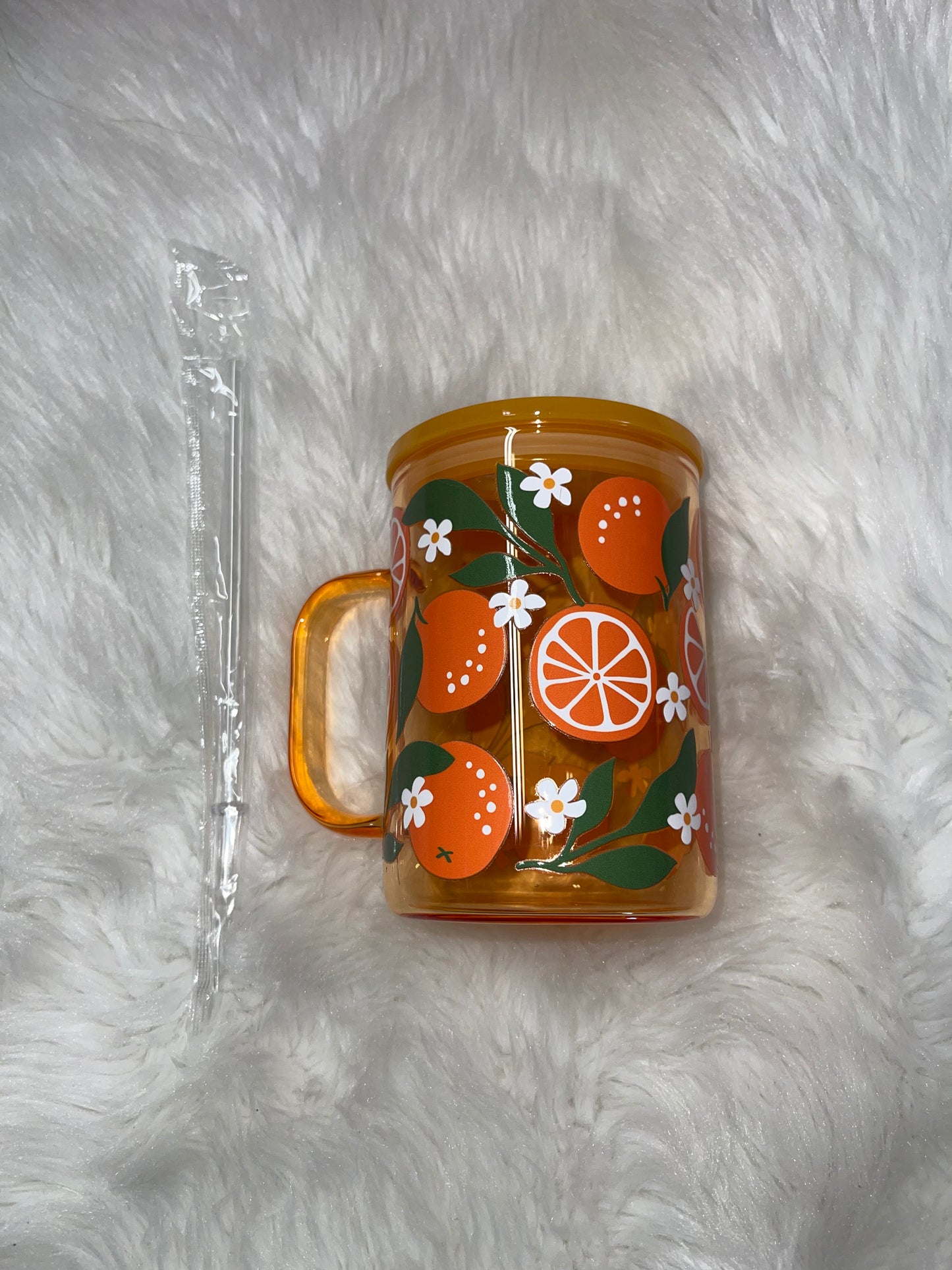 Cute Orange Jelly Glass Mug