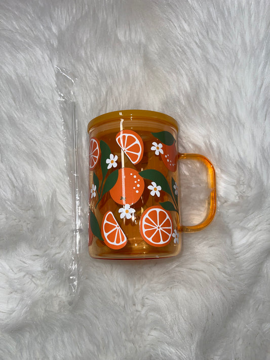 Cute Orange Jelly Glass Mug