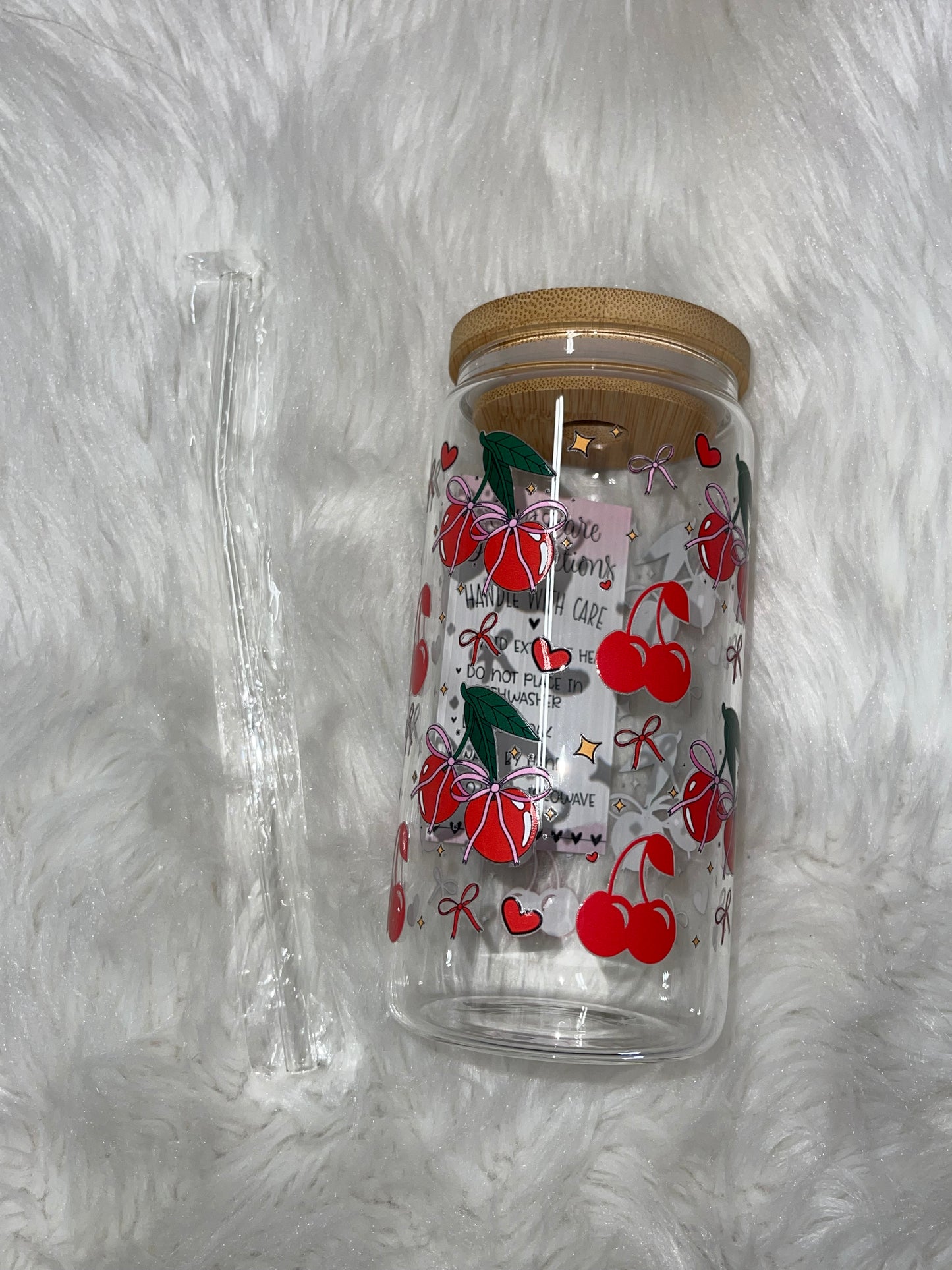 Coquette Cherry Glass Cup