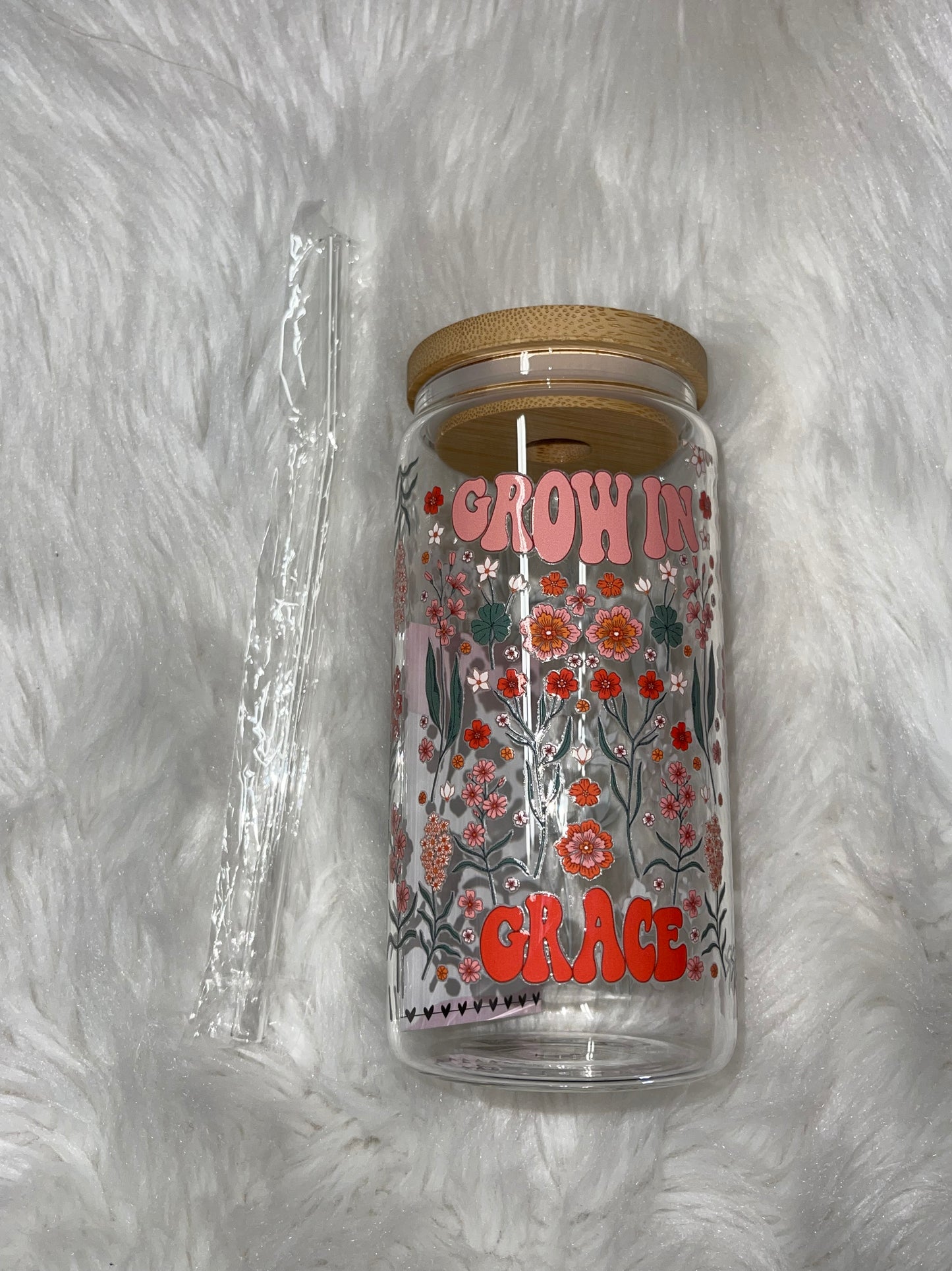 Grow in Grace Glass Cup