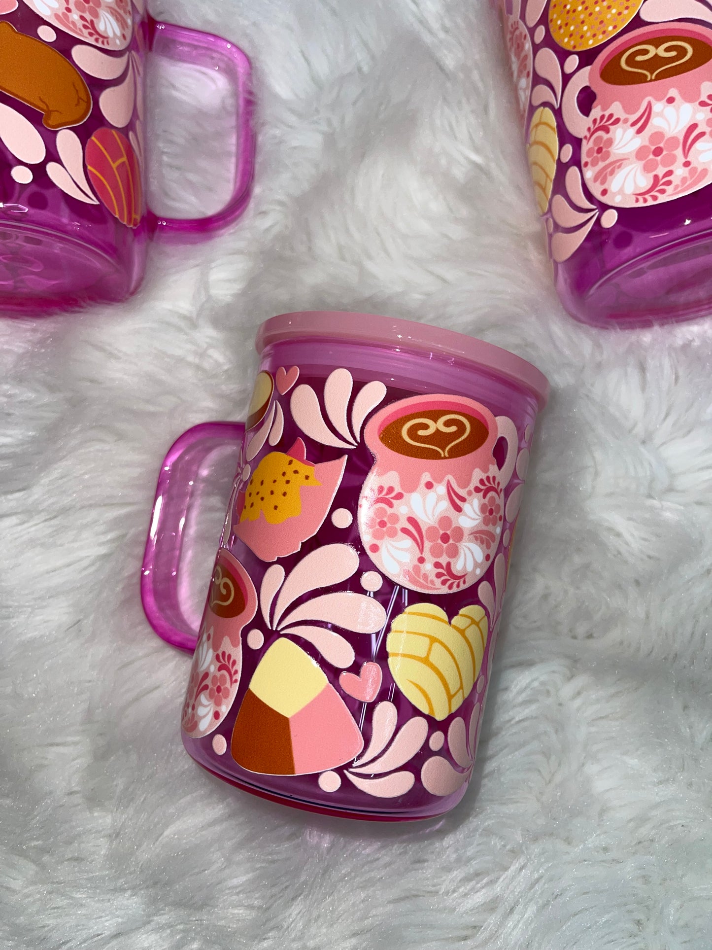 Pink Talavera Jelly Glass Mug
