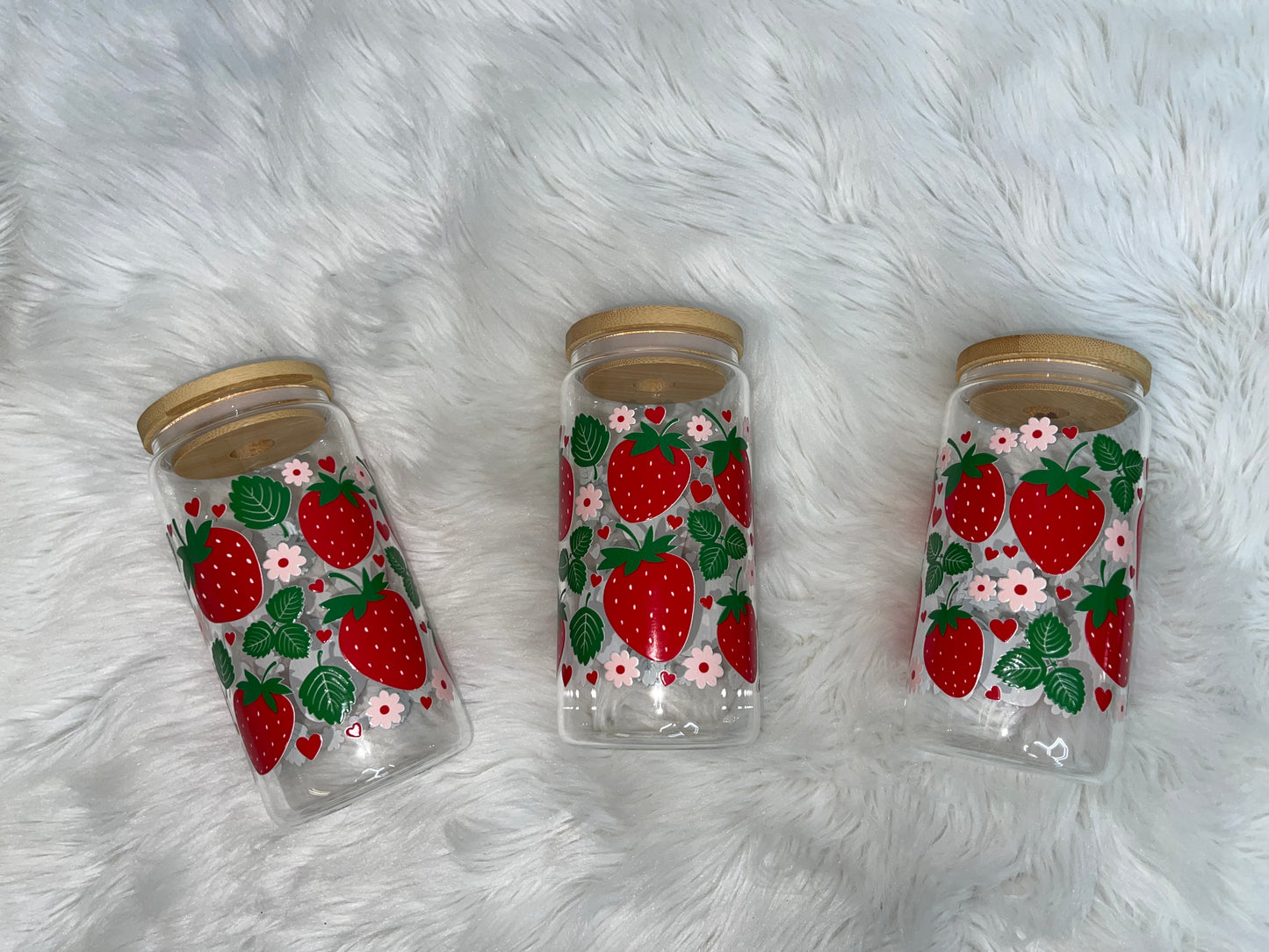 Strawberry Glass Cup