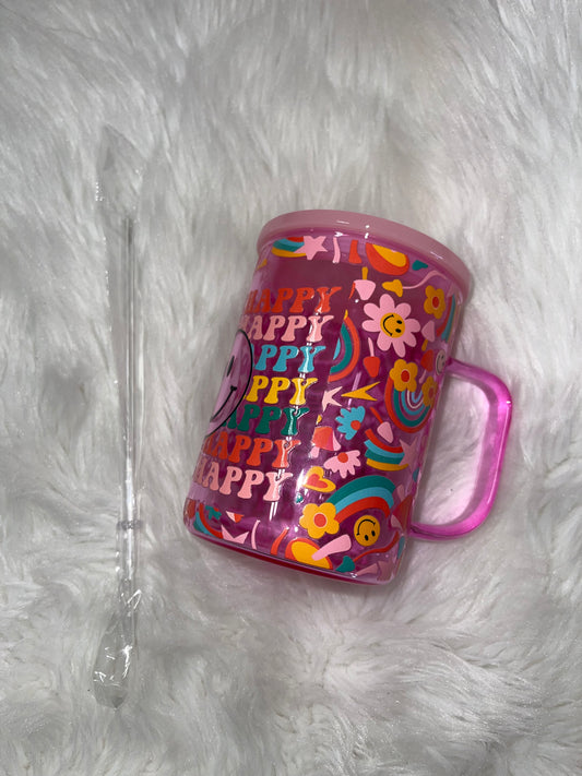 Choose Happy Jelly Glass Mug