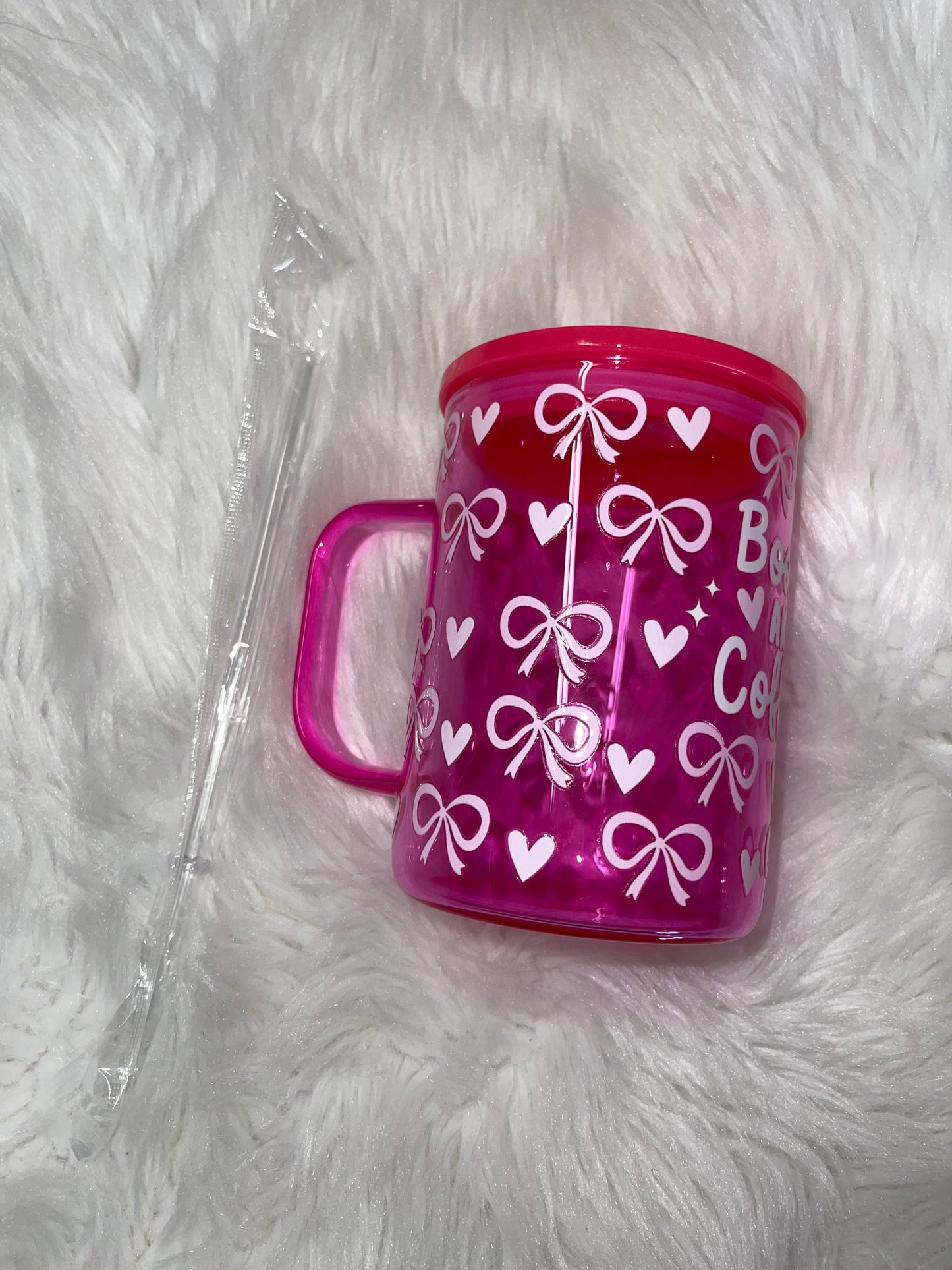 Books & Coffee Bow Jelly Glass Mug