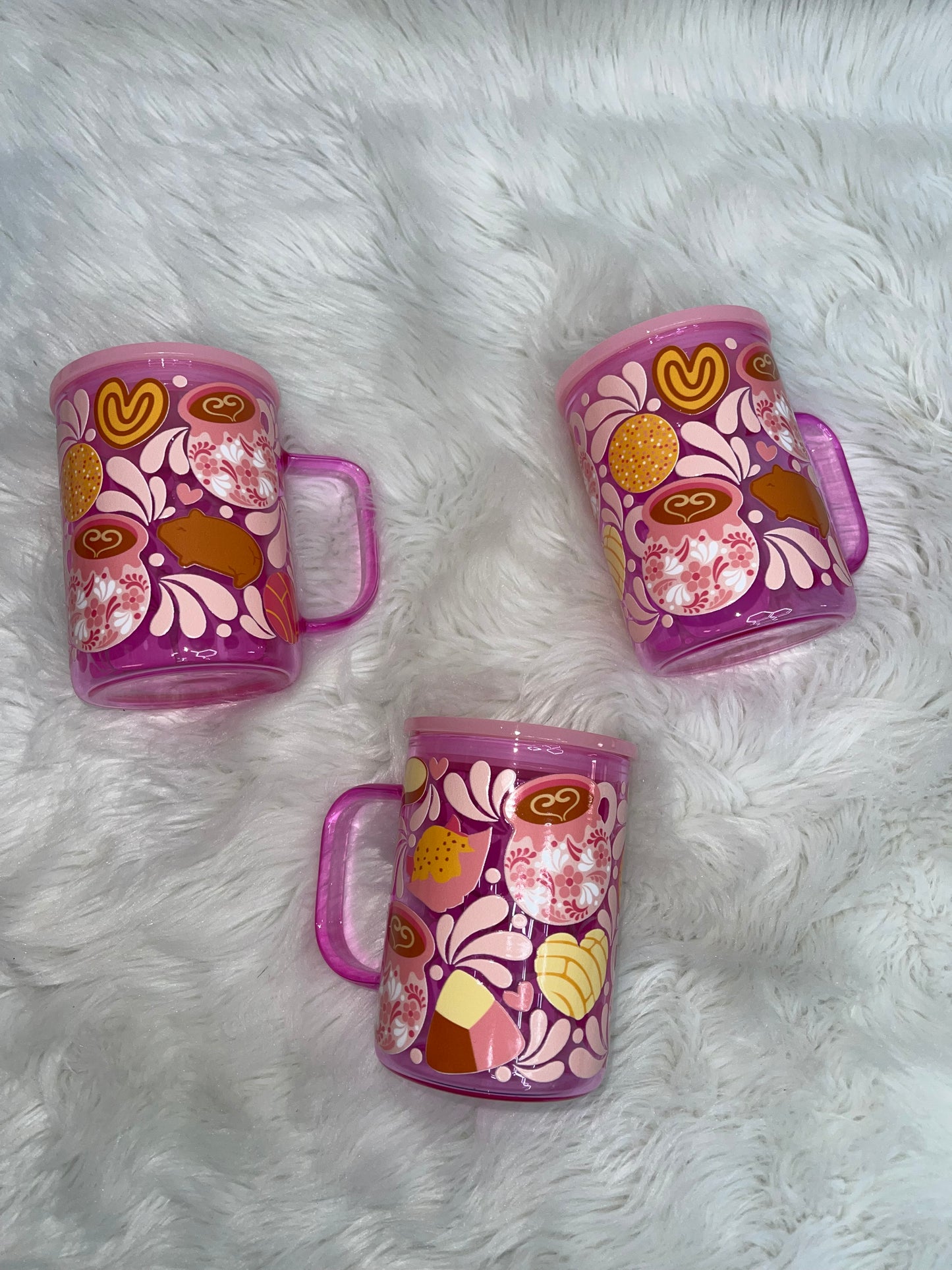 Pink Talavera Jelly Glass Mug