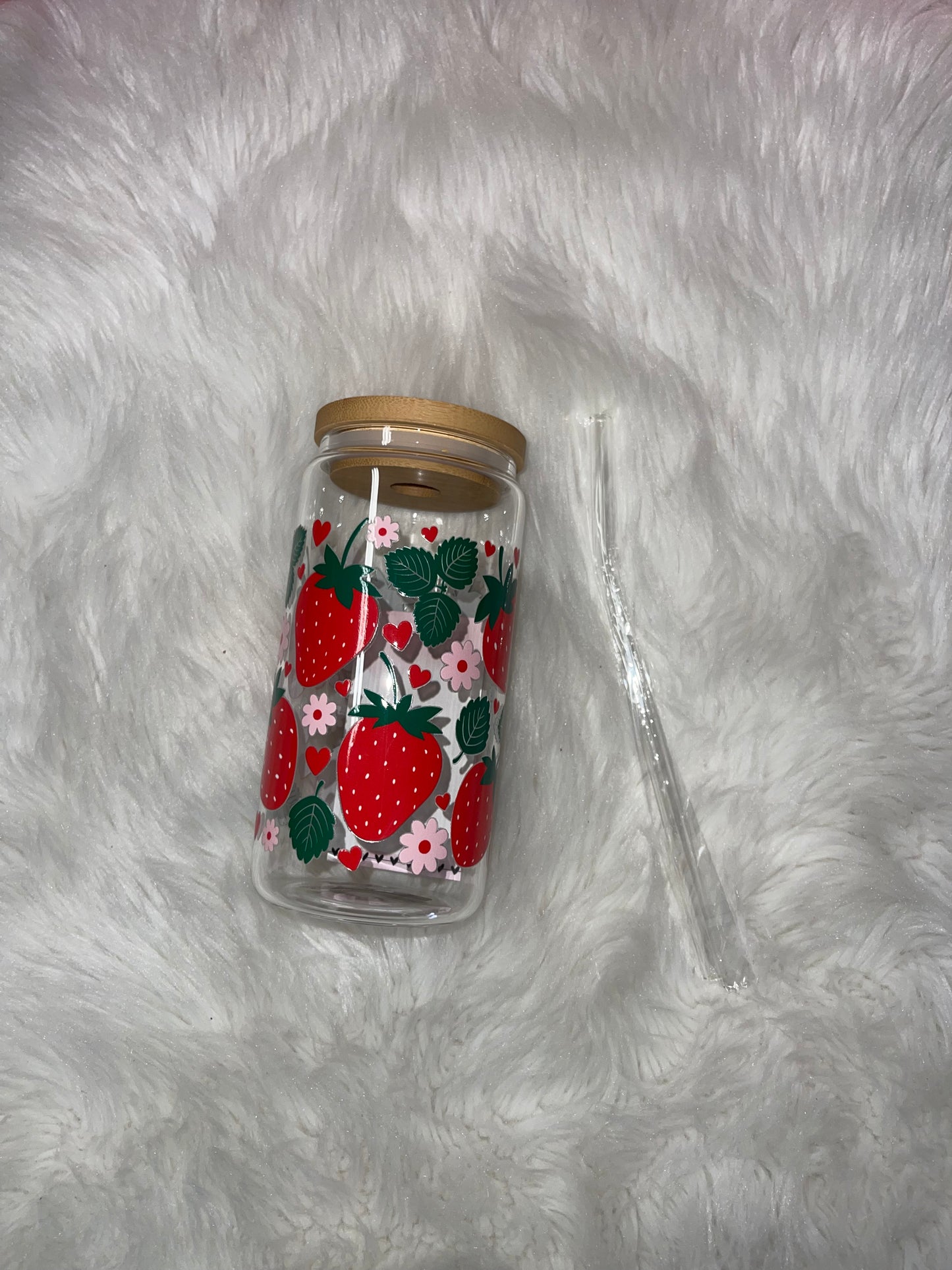 Strawberry Glass Cup